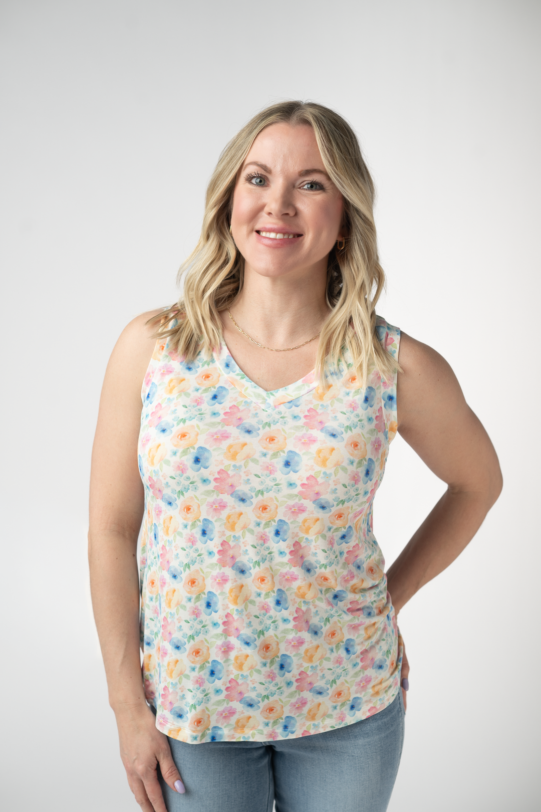 IN STOCK Noelle Tank - Petal Gardens