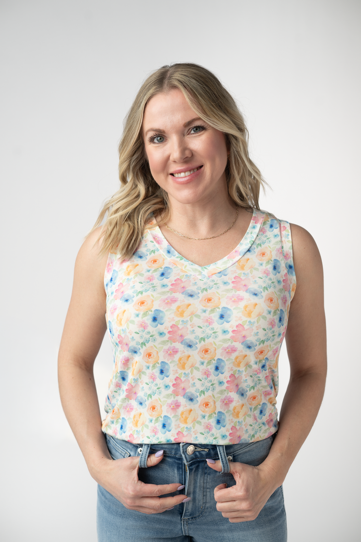 IN STOCK Noelle Tank - Petal Gardens