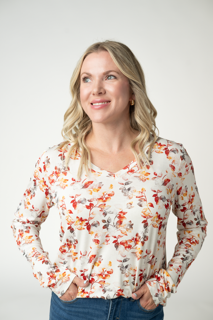 IN STOCK Larissa Long Sleeve - Autumn Watercolor