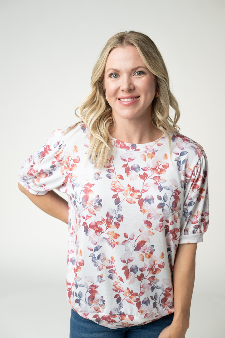 IN STOCK Katie Cozy Top - Autumn Watercolor