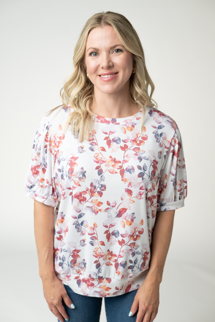 IN STOCK Katie Cozy Top - Autumn Watercolor