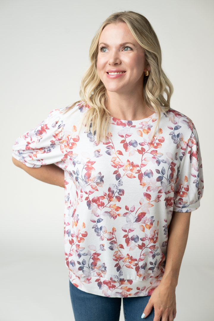 IN STOCK Katie Cozy Top - Autumn Watercolor