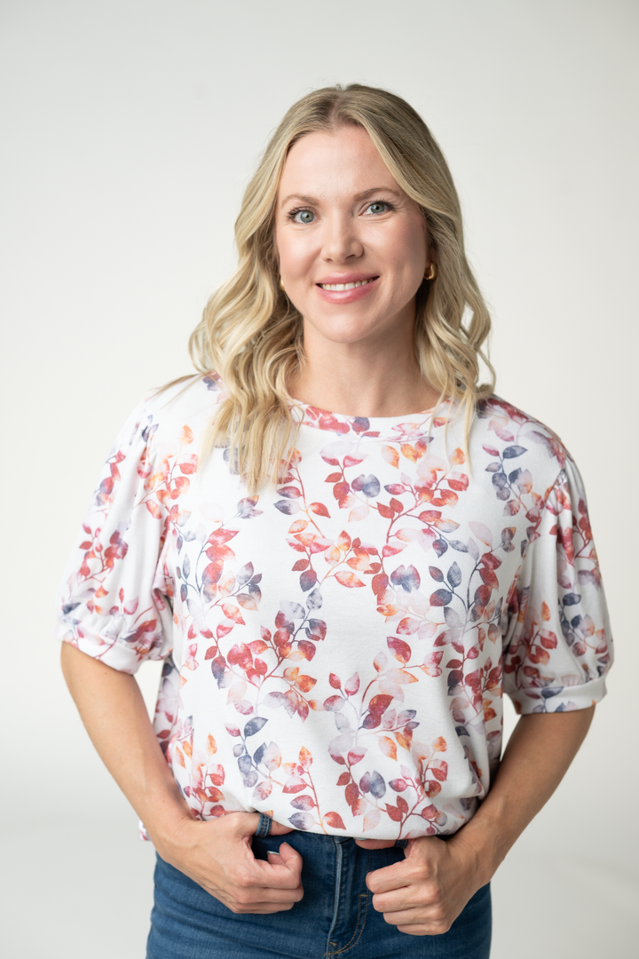 IN STOCK Katie Cozy Top - Autumn Watercolor