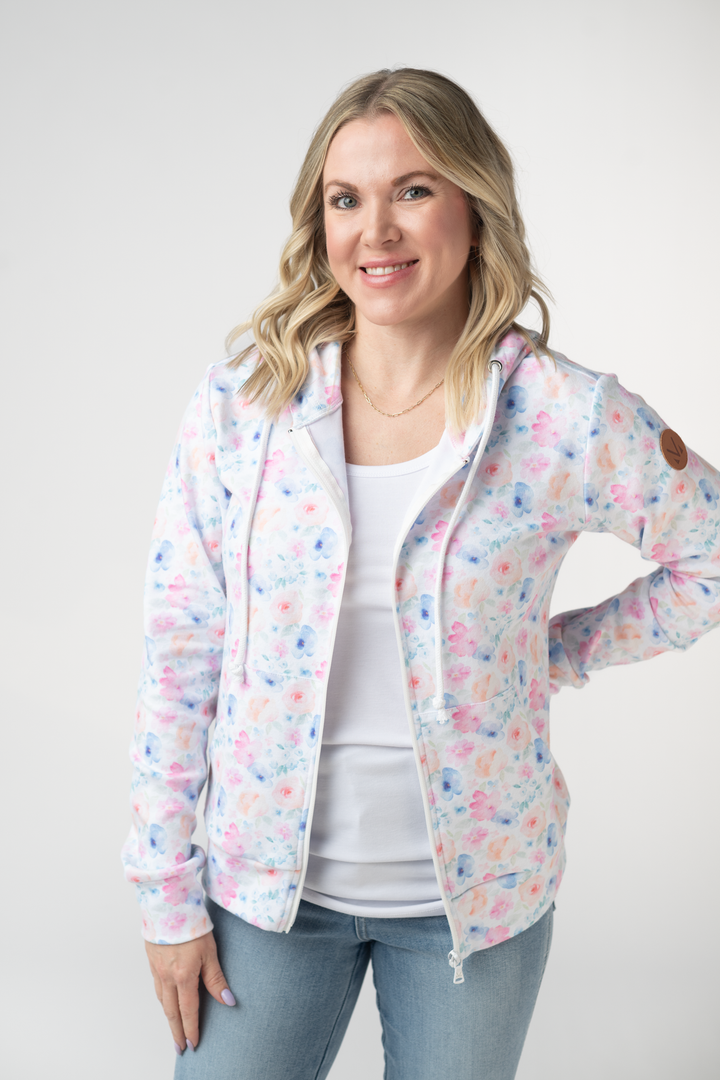 IN STOCK Fullzip Hoodie - Petal Gardens