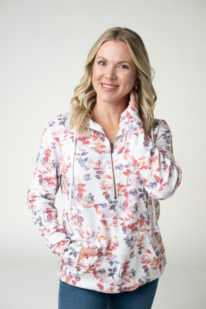 IN STOCK HalfZip Hoodie - Autumn Watercolor