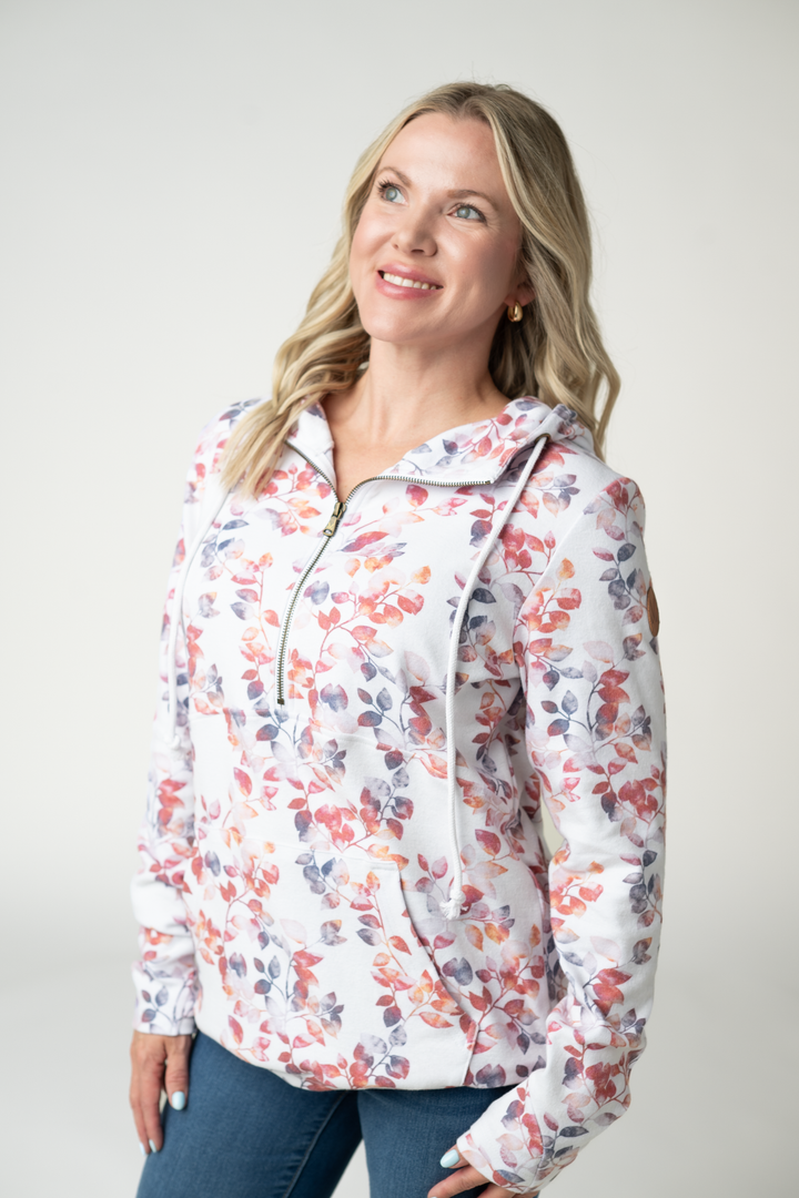 IN STOCK HalfZip Hoodie - Autumn Watercolor