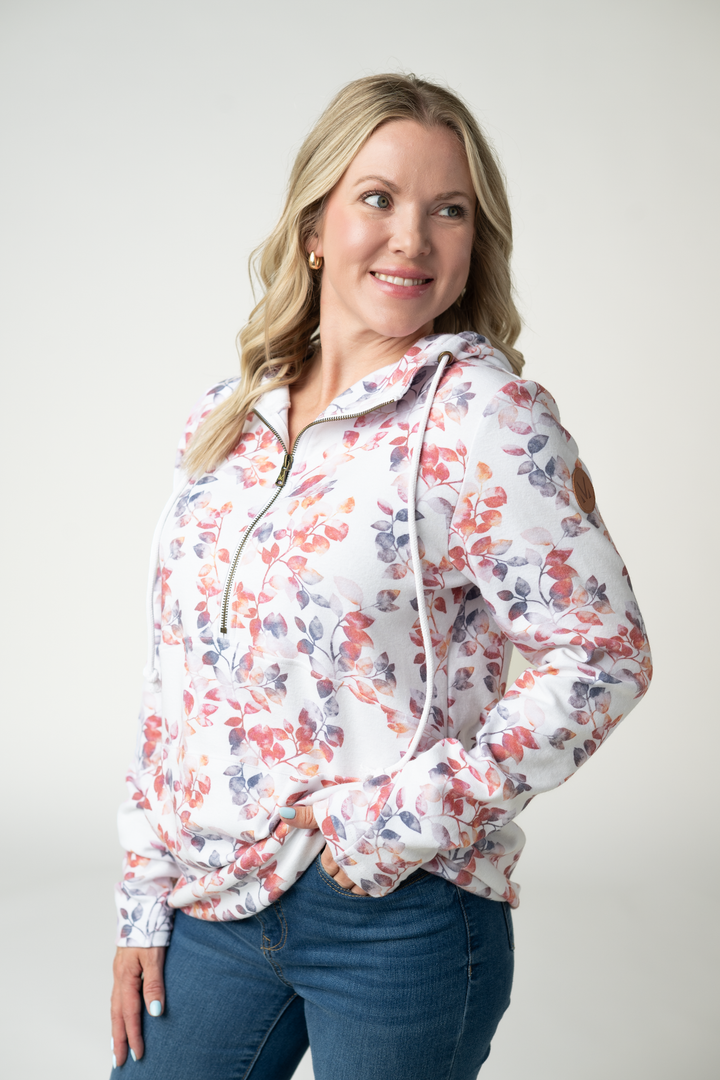 IN STOCK HalfZip Hoodie - Autumn Watercolor