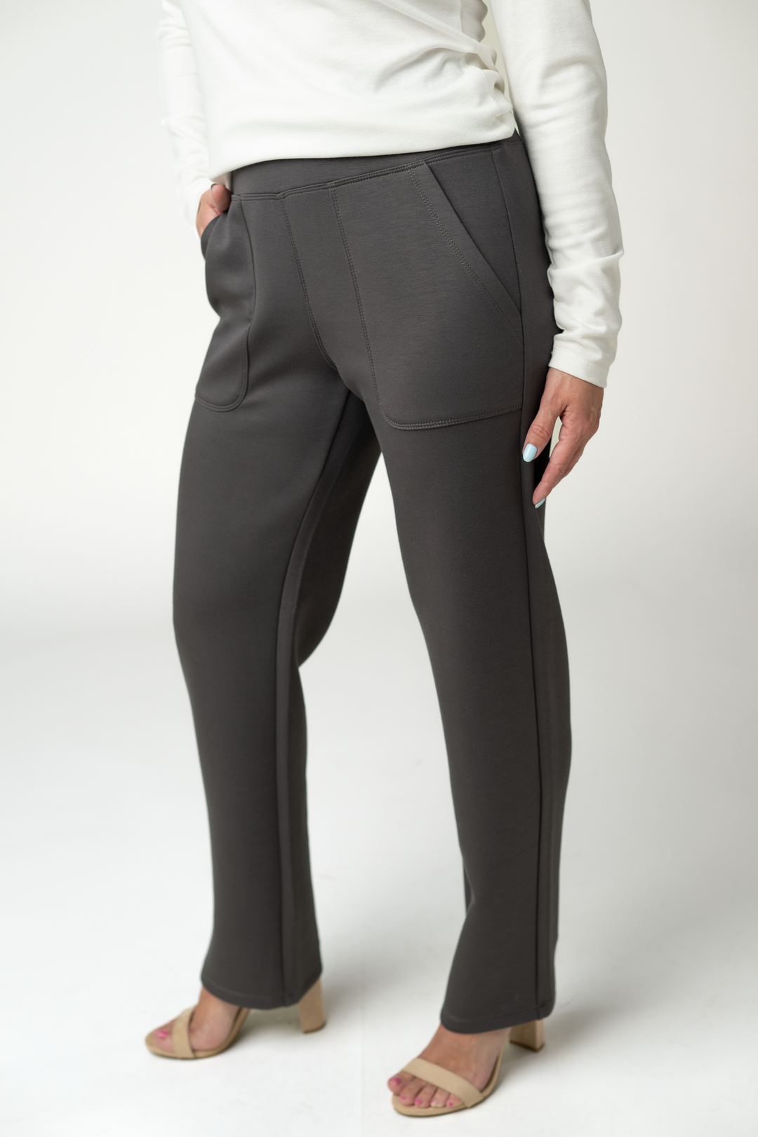 IN STOCK Luxe Ankle Bottoms- Charcoal