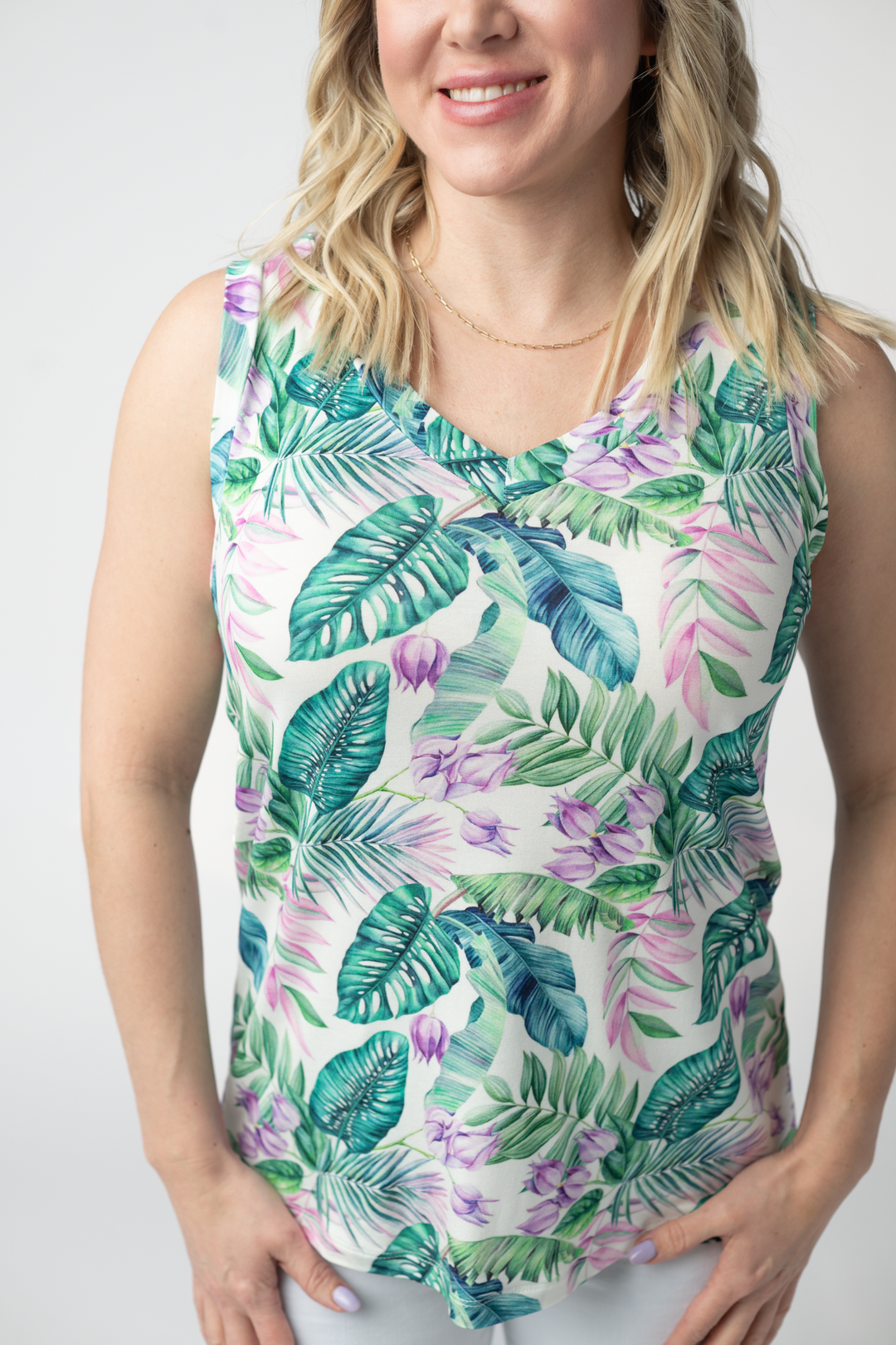 IN STOCK Noelle Tank - Tropical Leaf