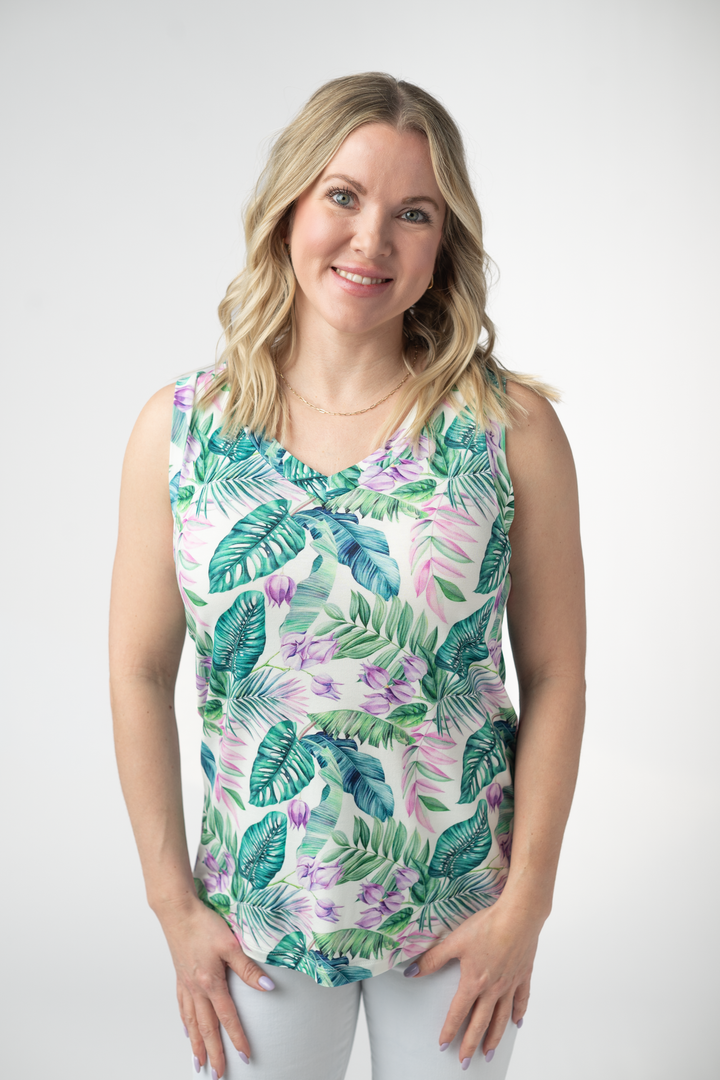 IN STOCK Noelle Tank - Tropical Leaf