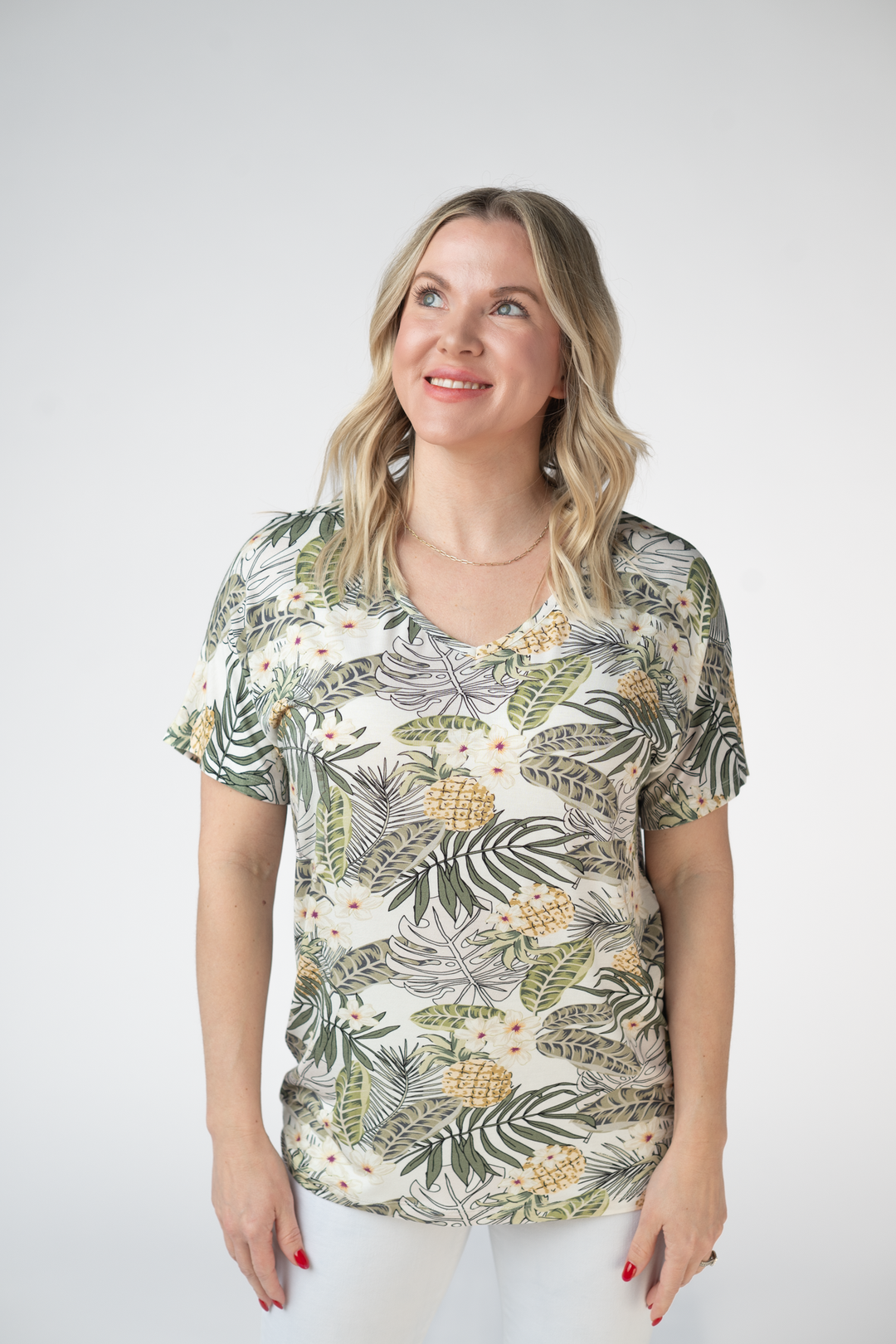 IN STOCK Chloe Cozy Top - Pineapple Leaf