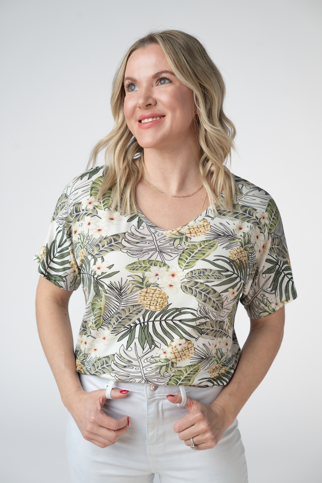 IN STOCK Chloe Cozy Top - Pineapple Leaf