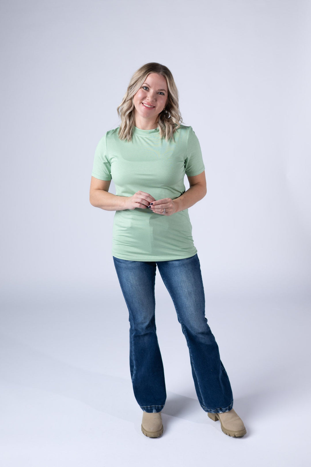 IN STOCK Blair Short Sleeve Top - Sage