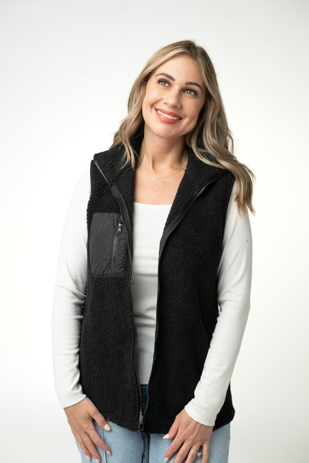 IN STOCK Sherpa Vest - Black