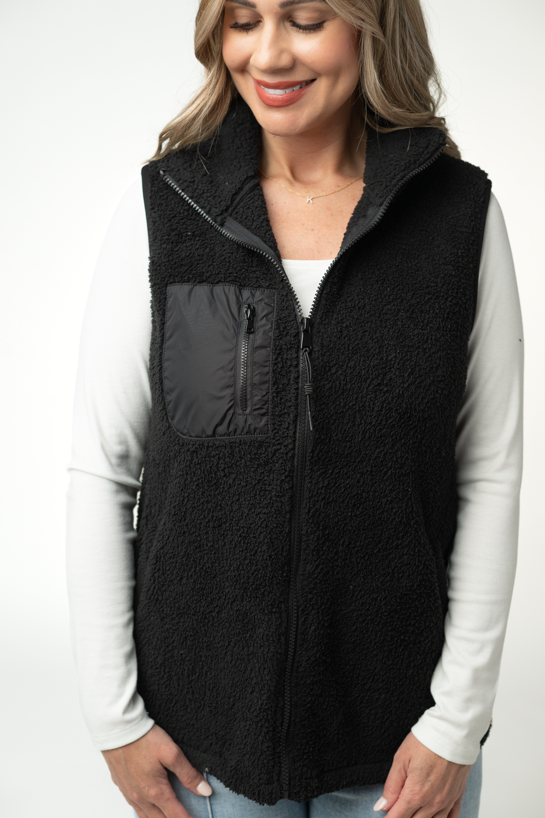 IN STOCK Sherpa Vest - Black