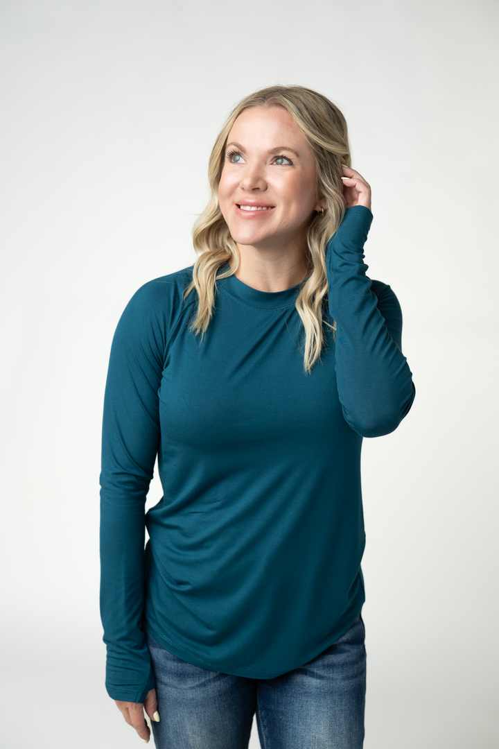 IN STOCK Blair Long Sleeve Top - Teal
