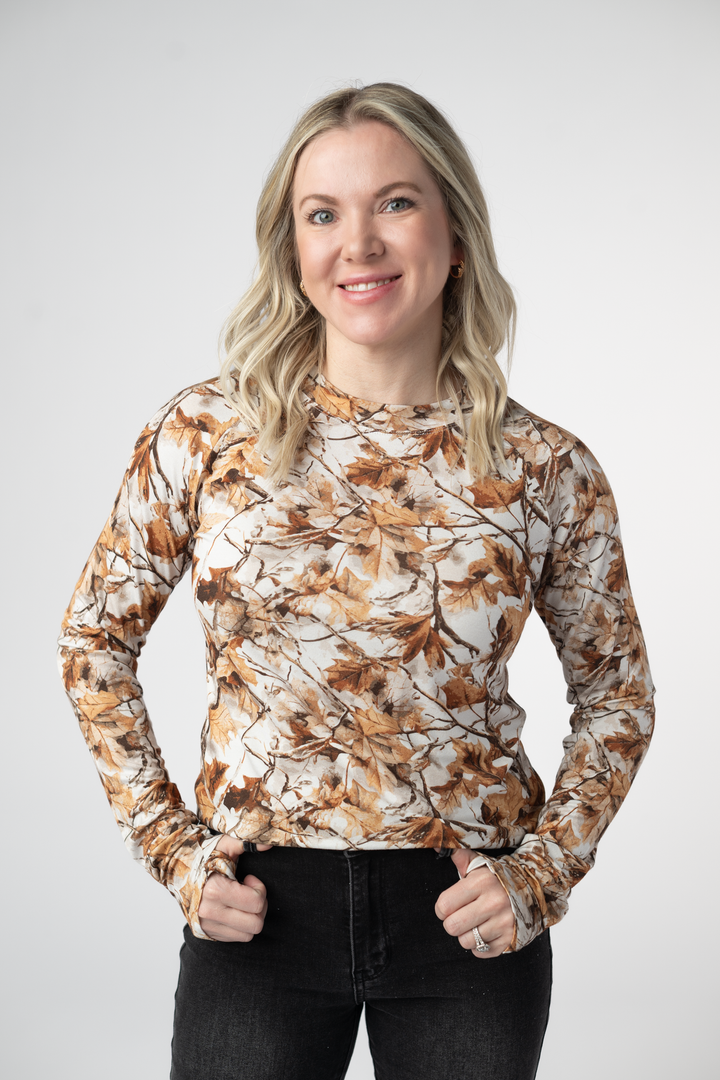 IN STOCK Blair Long Sleeve Top - Woodsy Camo