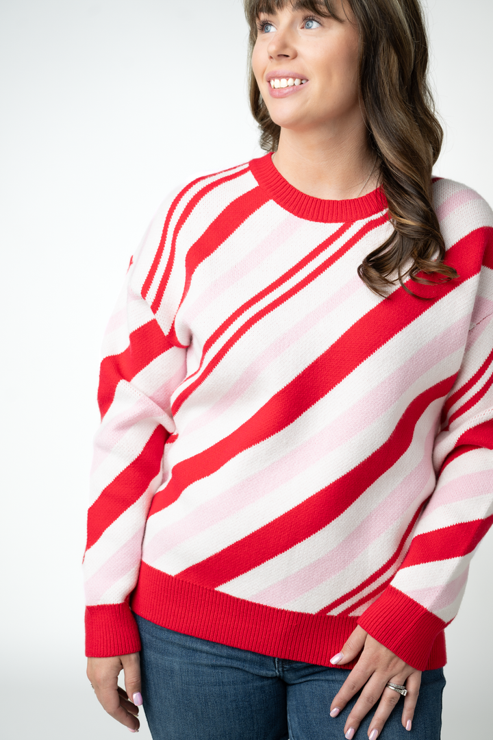 IN STOCK Candy Cane Pullover Sweater