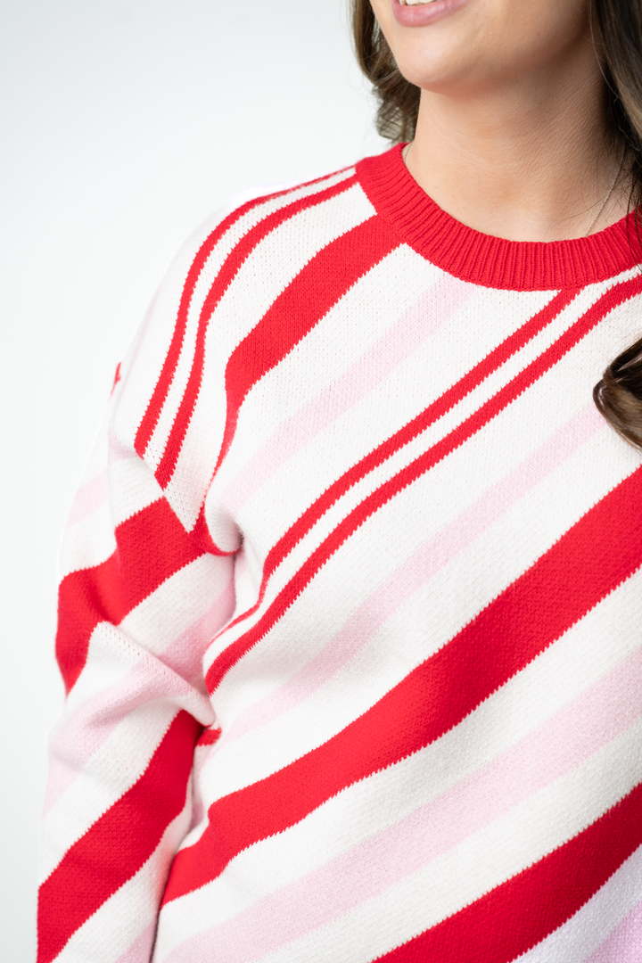 IN STOCK Candy Cane Pullover Sweater