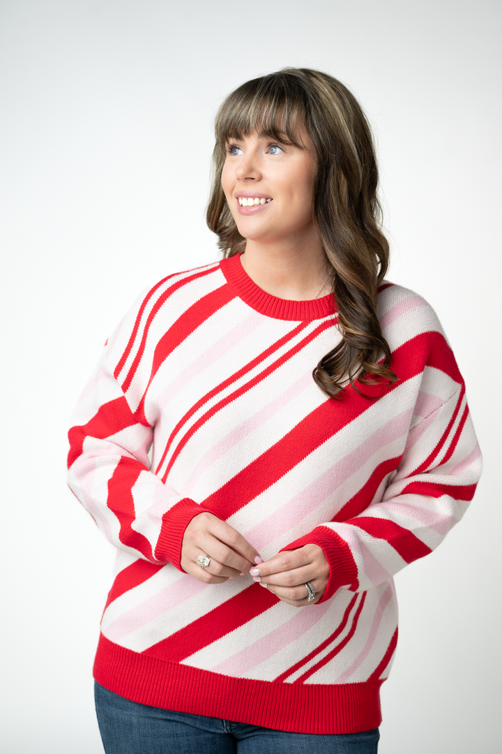 IN STOCK Candy Cane Pullover Sweater