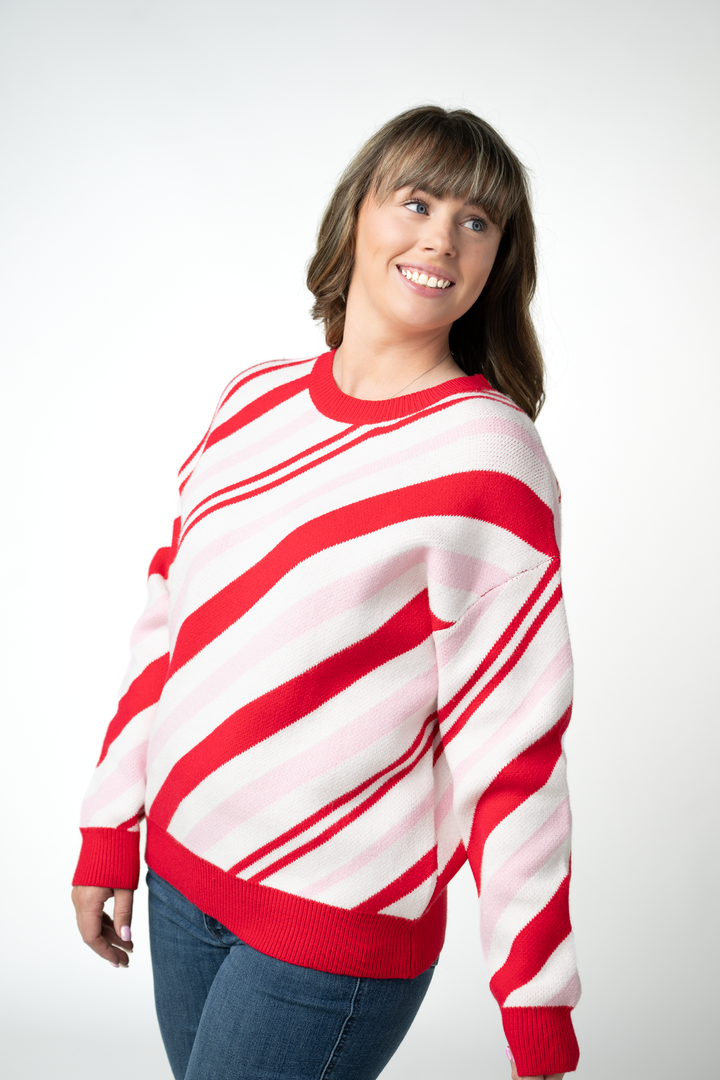 IN STOCK Candy Cane Pullover Sweater