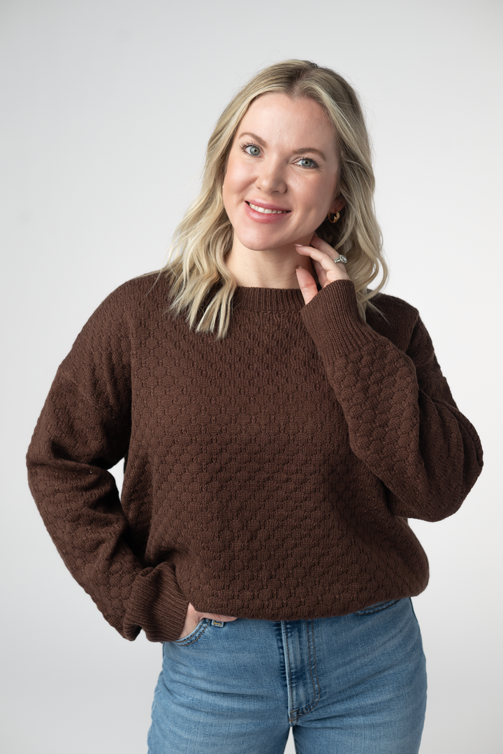 IN STOCK Gianna Pullover Sweater - Brown