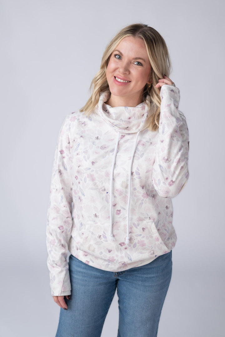IN STOCK Soft Funnel Neck - Blush Floral