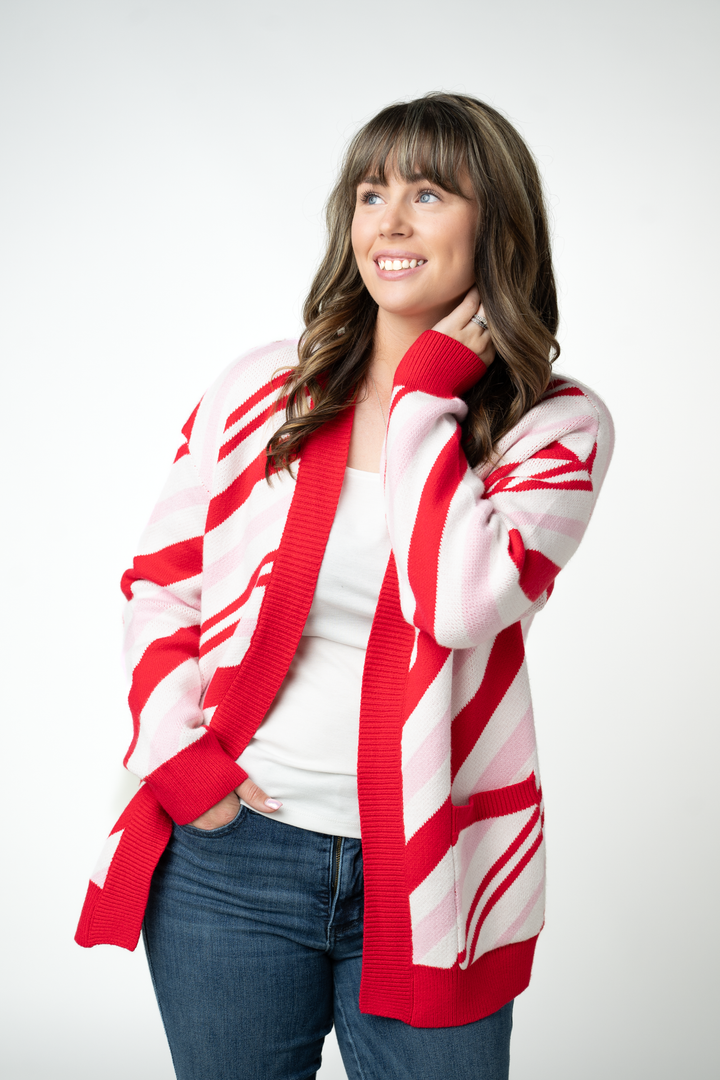 IN STOCK Candy Cane Cardigan