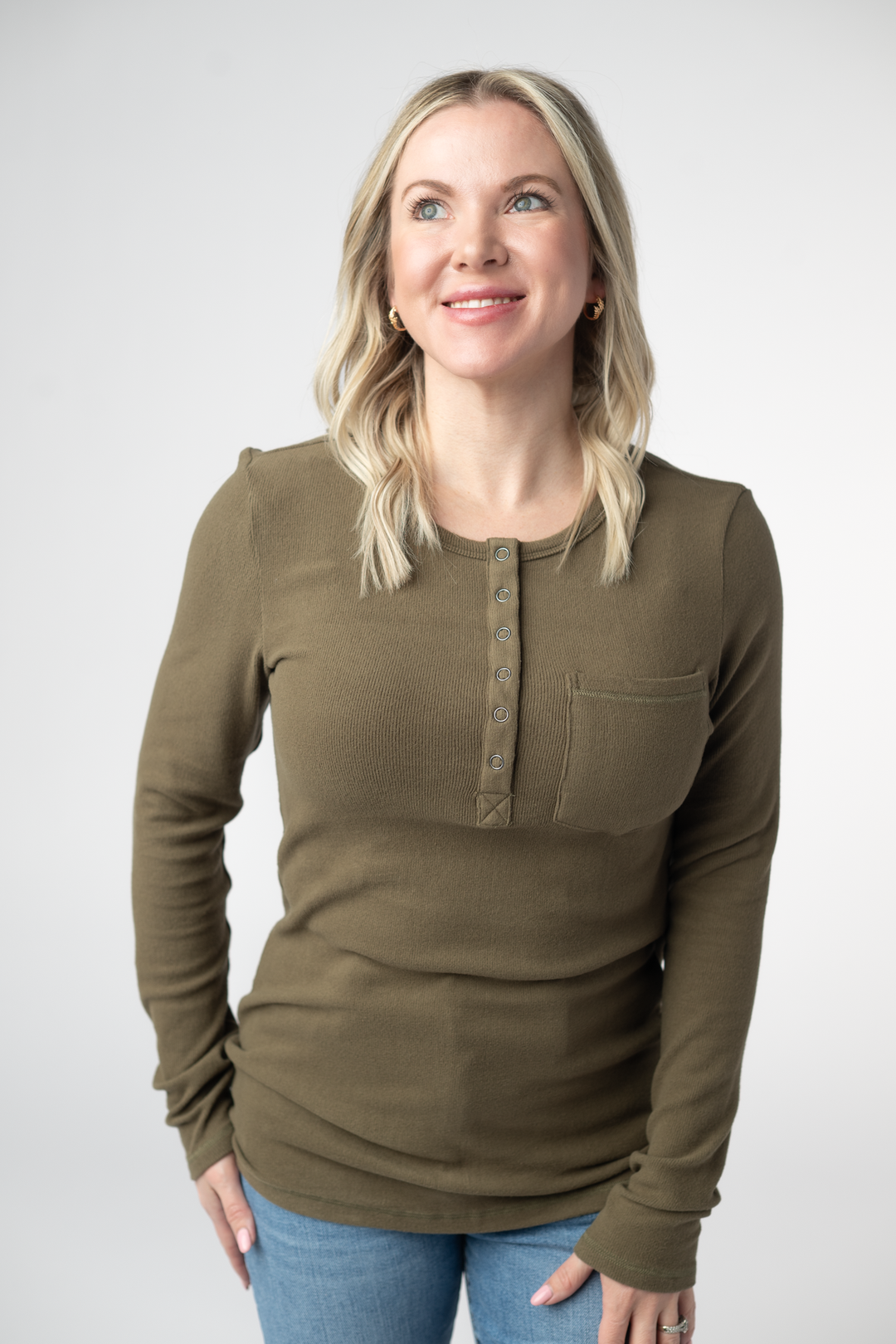 IN STOCK Georgia Long Sleeve Top - Olive