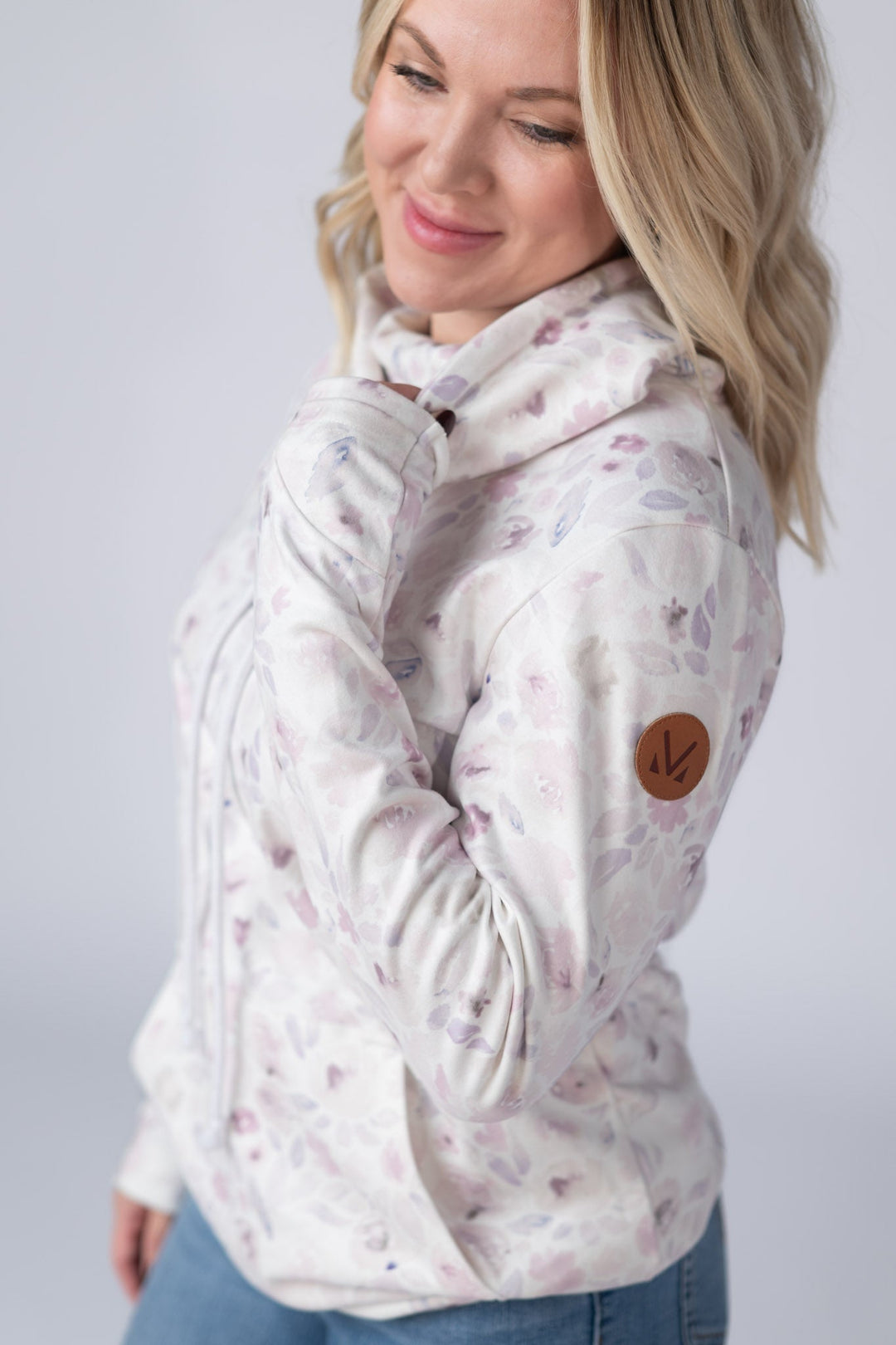 IN STOCK Soft Funnel Neck - Blush Floral