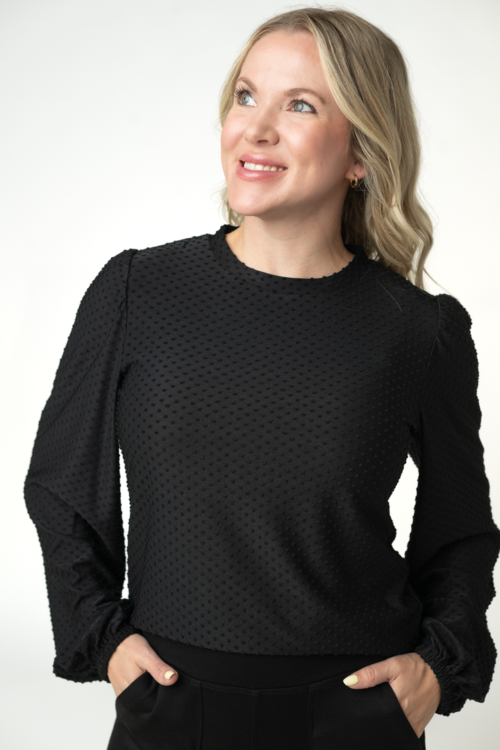 IN STOCK Miranda Dot Top - Black