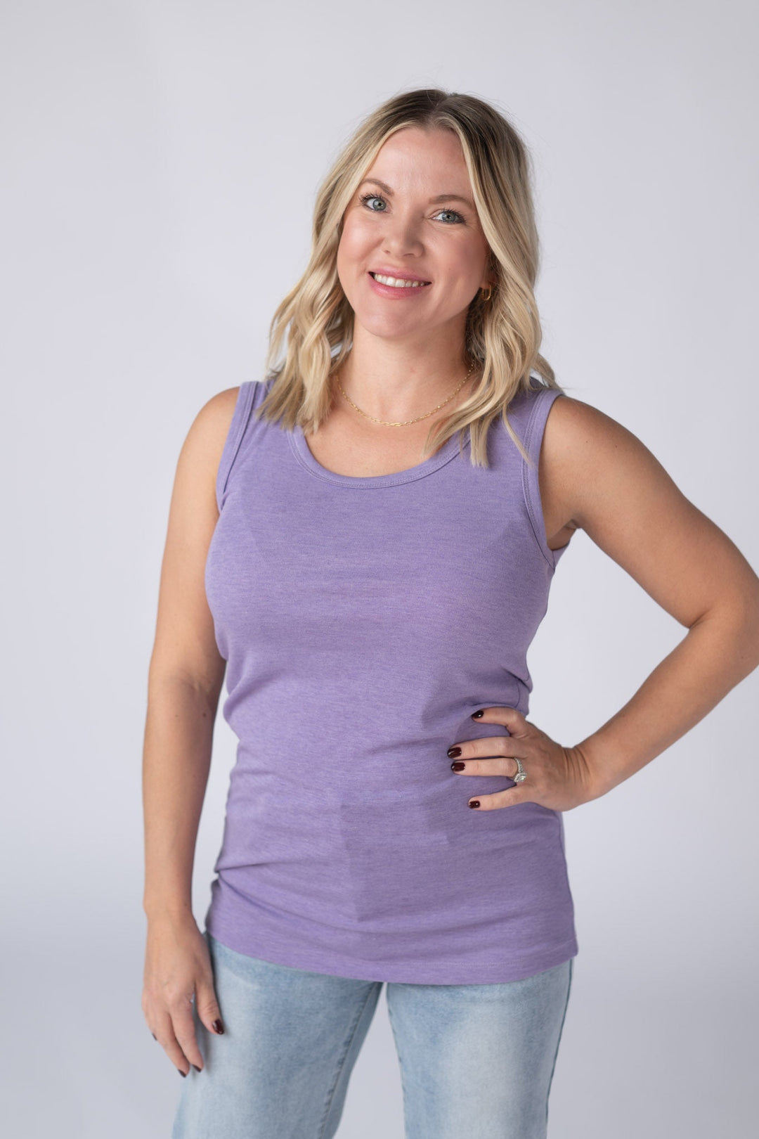 IN STOCK Ava Tank - Heathered Lavender