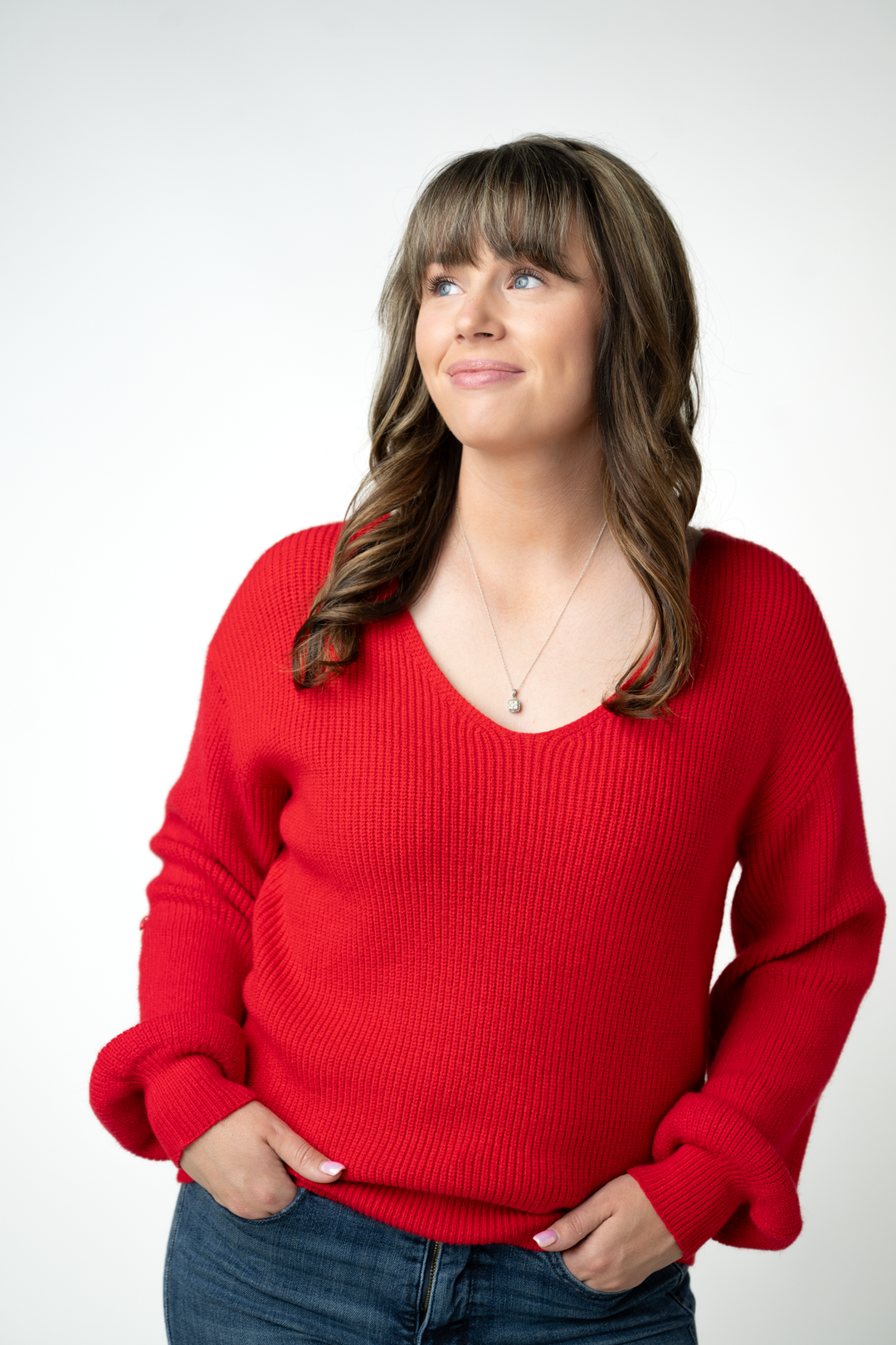 IN STOCK Bethany Bow Knit Sweater - Red