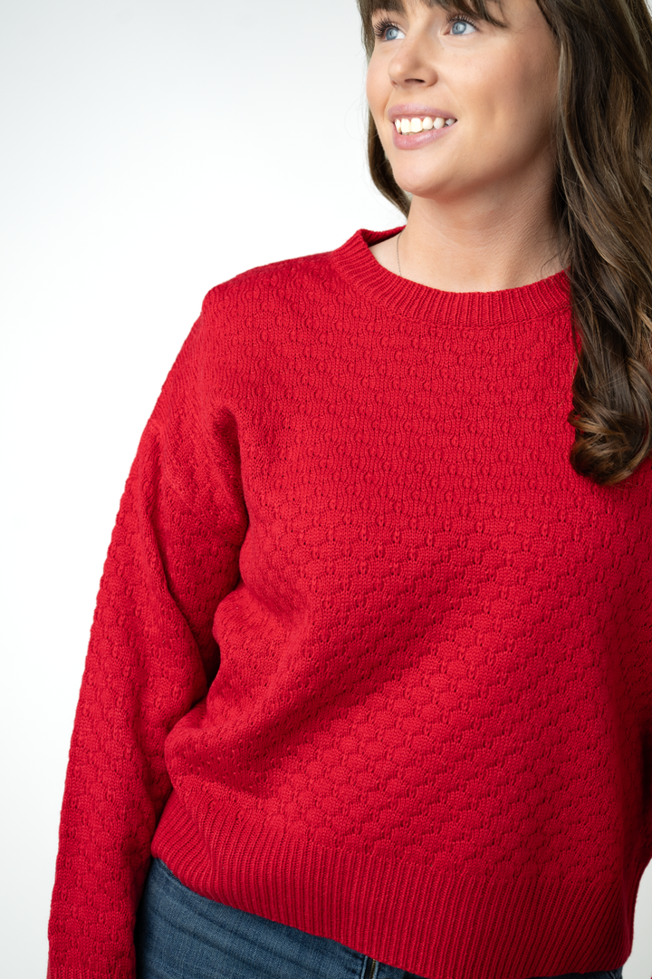 IN STOCK Gianna Pullover Sweater - Red