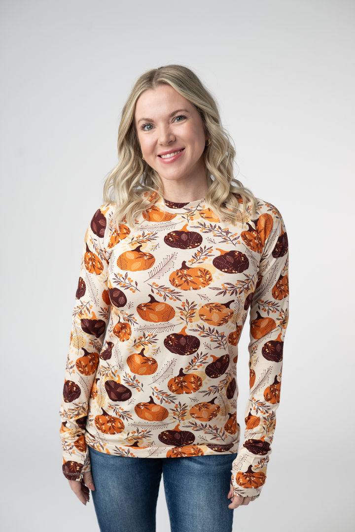 IN STOCK Blair Long Sleeve Top - Autumn Gourds