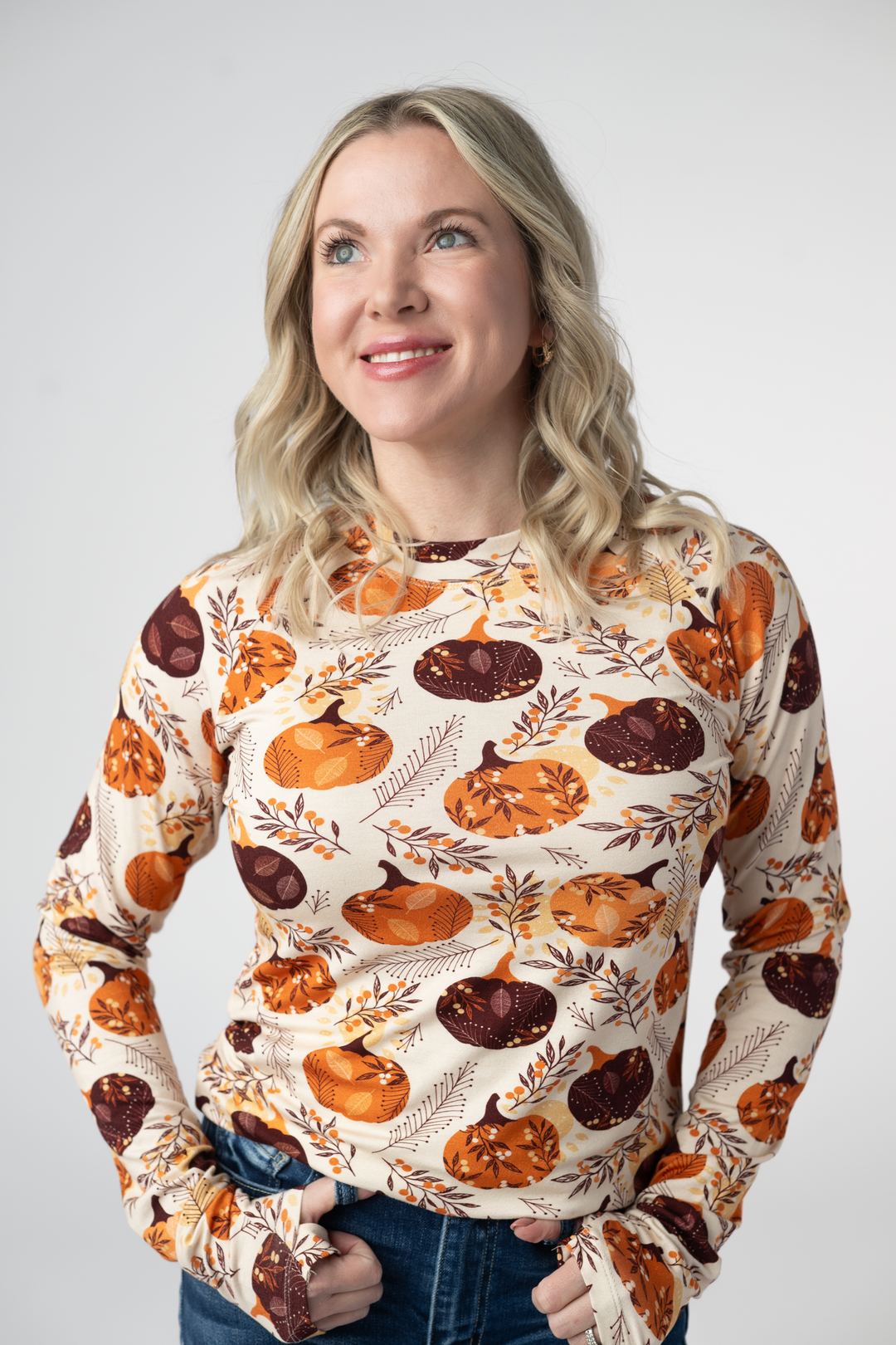 IN STOCK Blair Long Sleeve Top - Autumn Gourds