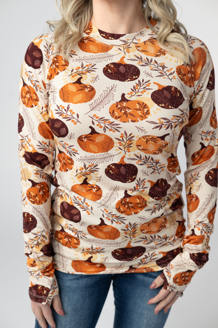 IN STOCK Blair Long Sleeve Top - Autumn Gourds