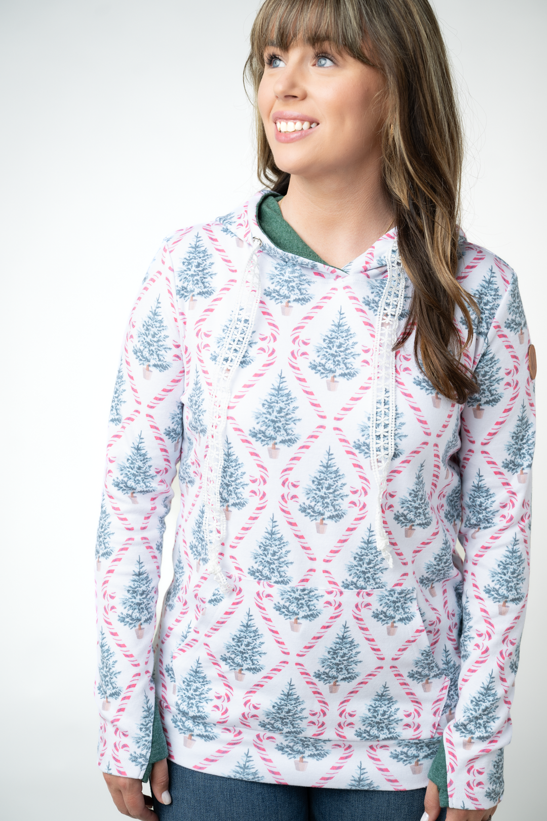 IN STOCK Hailey Pullover Hoodie - Candy Cane Lane