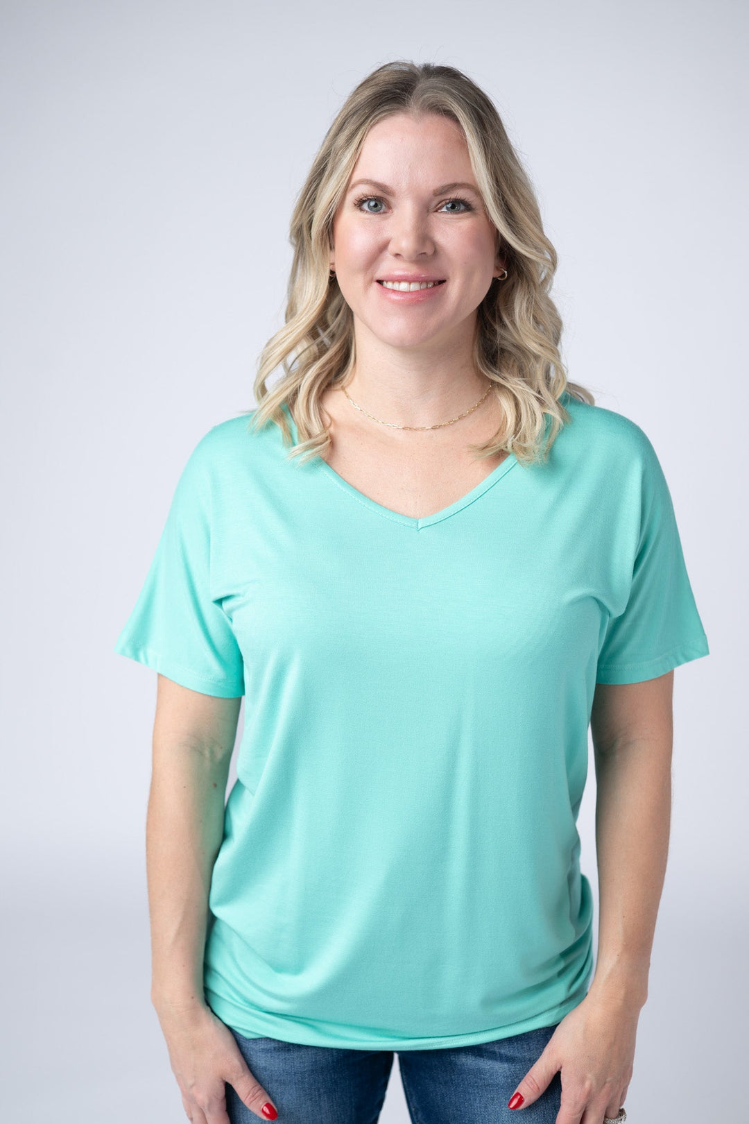 IN STOCK Chloe Cozy Tee - Turquoise