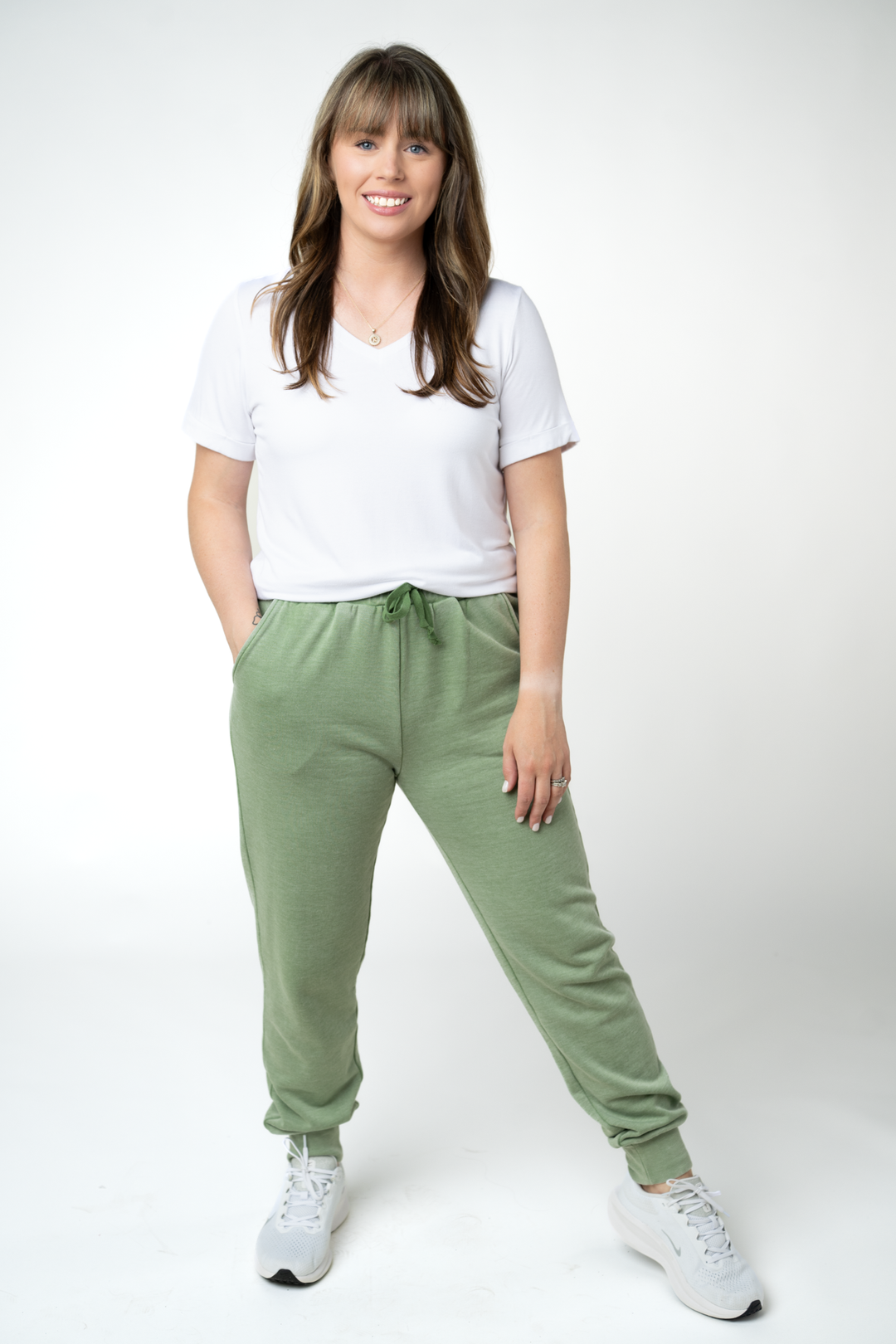 IN STOCK Vintage Wash Joggers - Olive