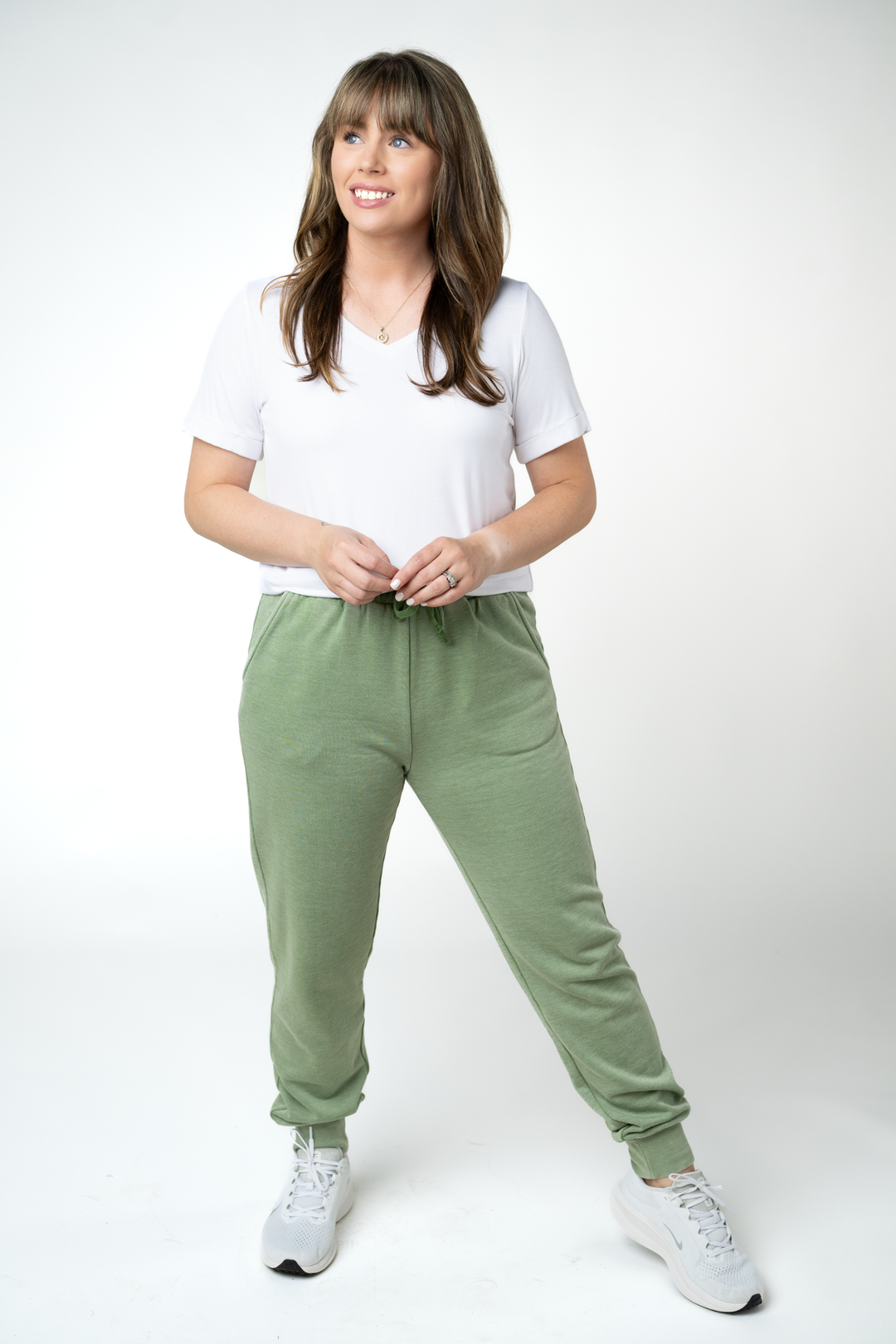 IN STOCK Vintage Wash Joggers - Olive