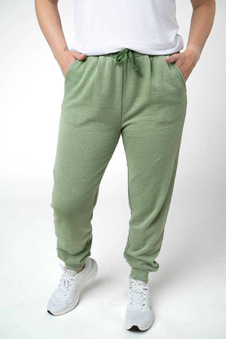 IN STOCK Vintage Wash Joggers - Olive