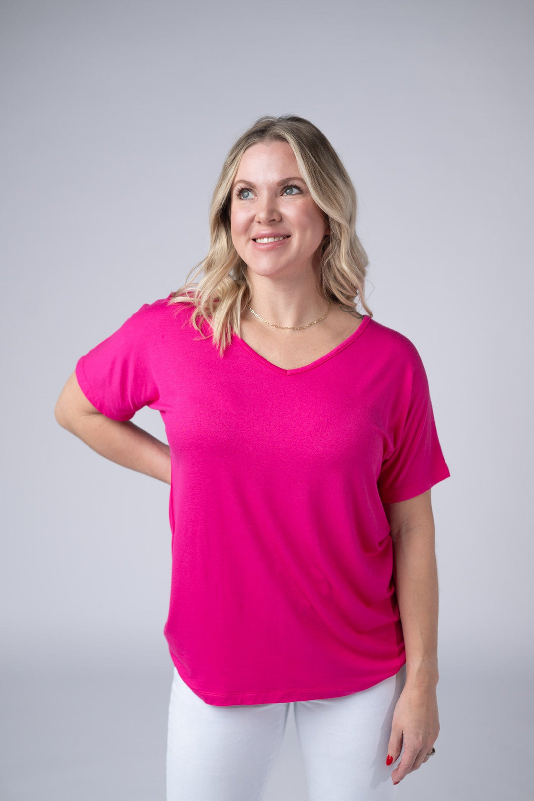IN STOCK Chloe Cozy Tee - Hot Pink