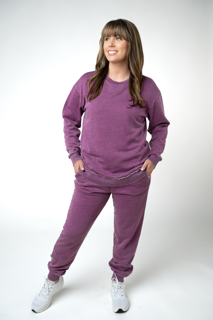 IN STOCK Vintage Wash Joggers - Purple