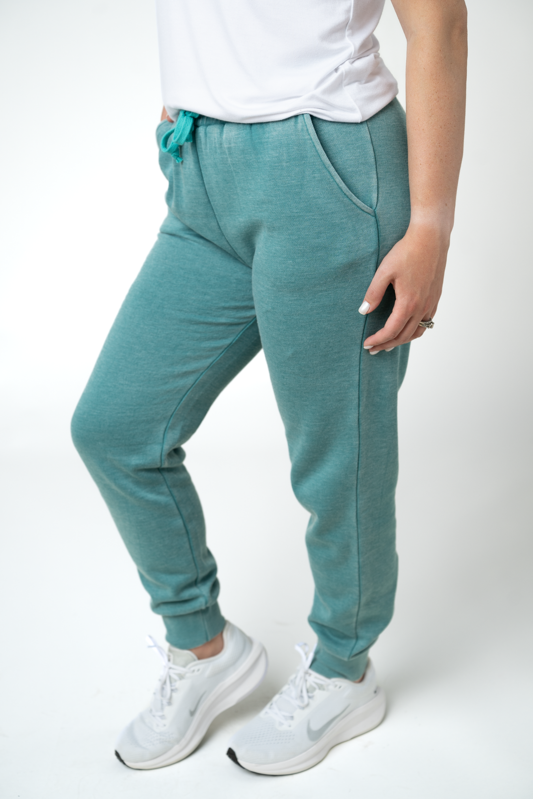 IN STOCK Vintage Wash Joggers - Teal