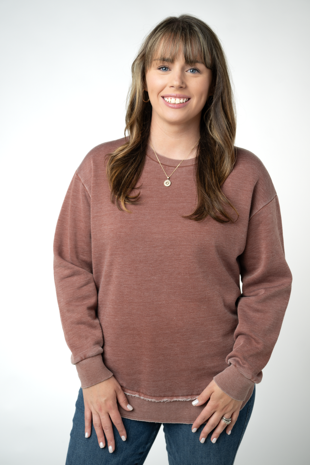 IN STOCK Vintage Wash Pullover - Brown