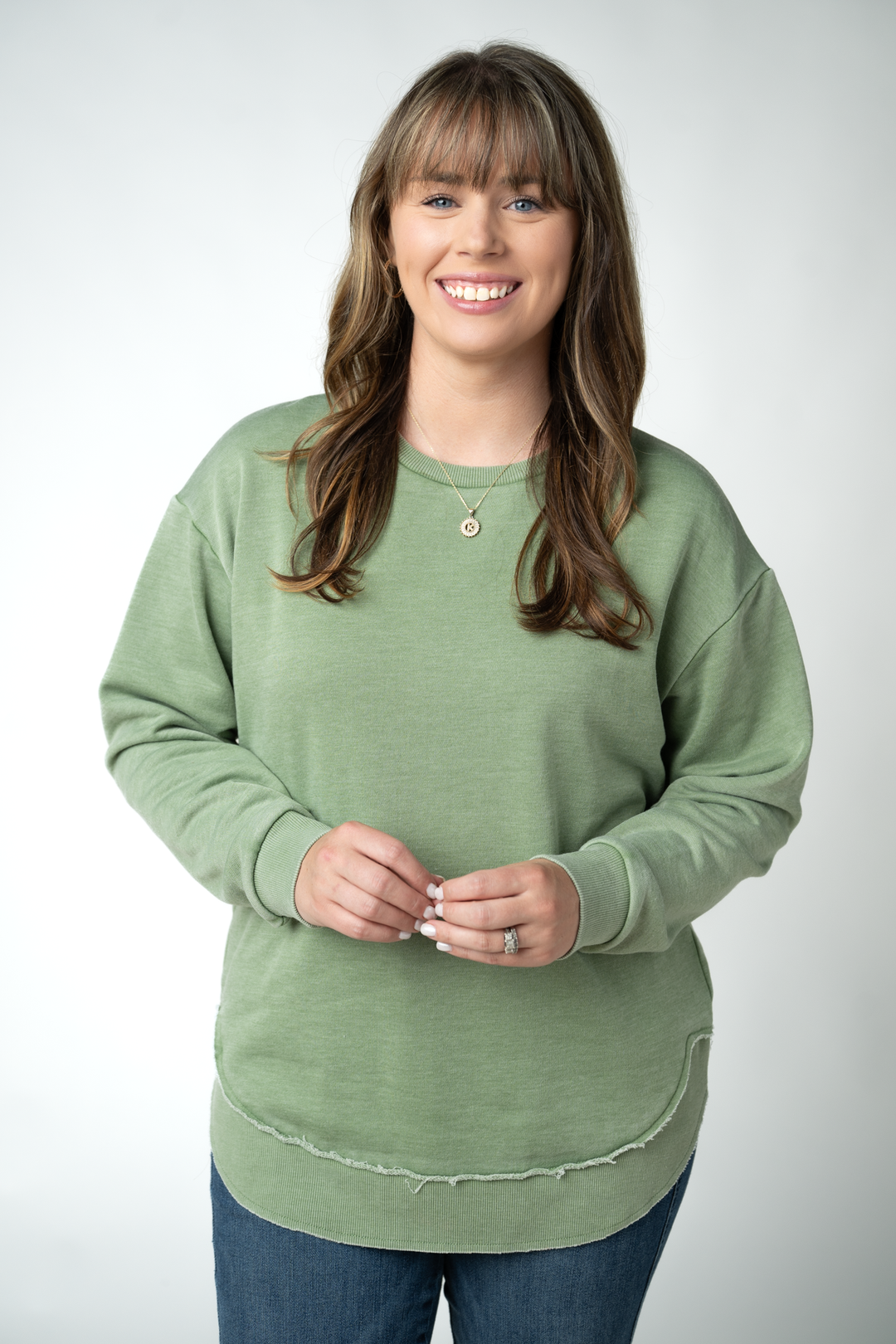 IN STOCK Vintage Wash Pullover - Olive