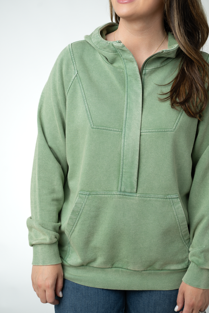 IN STOCK Ryker Vintage Wash Hoodie- Olive