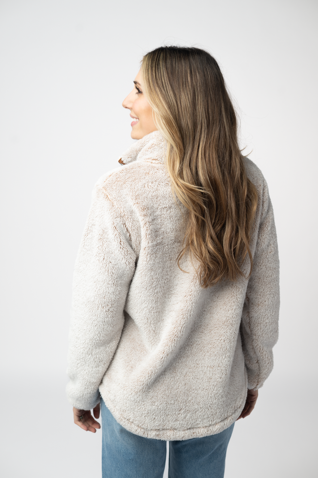 IN STOCK Ryan 1/4 Zip Sherpa - Camel