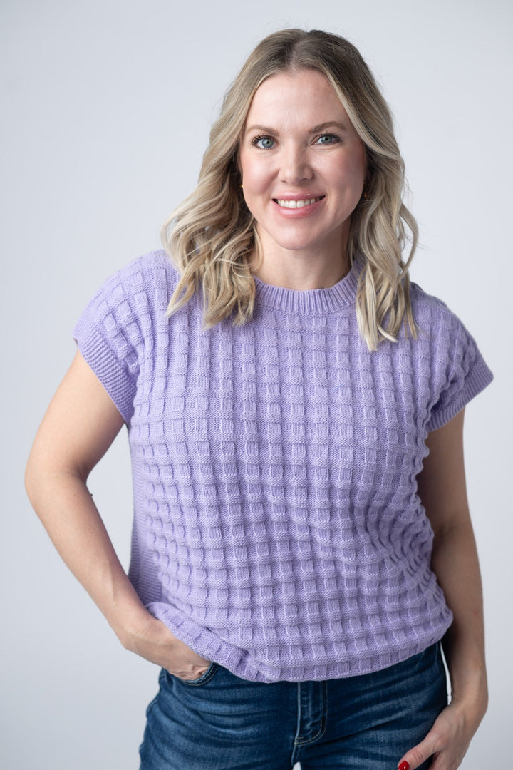 IN STOCK Kelly Knitted Top - Lavender